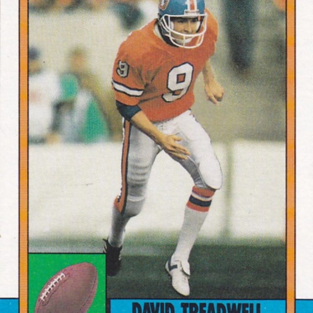 David Treadwell #34 - Broncos 1990 Topps Football Trading Card
